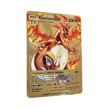 Imagem de Cartão Metálico Pokémon Dourado 10000 Pontos Arceus Charizard Raichu M