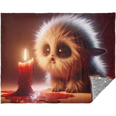 Imagem de Manta de criatura engraçada animada personalizada boho cobertores grossos fofos para inverno 177,8 cm x 139,7 cm cobertores macios de verão