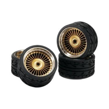 Imagem de Rodas De Liga Carlomo N-Class 1/64 Com Pneus De Borracha, Conjunto De 