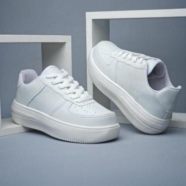 Imagem de Tênis Masculino e Feminino Ai Force AF Casual em Couro  Envio Imediato