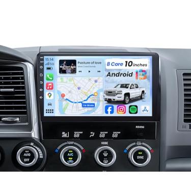 Imagem de Rádio estéreo 8Core 2 + 32 GB Android 13 para Toyota Tundra 2007-2013: 10 polegadas 1280 * 800p IPS tela sensível ao toque sem fio Carplay Android Auto Bluetooth GPS 5G WiFi FM AM