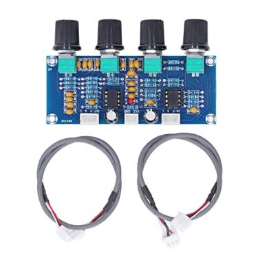 Imagem de Módulo de pré-amplificador de canal duplo NE5532 placa para amplificador digital com controle de graves médios alto 12V-24V DC fonte de alimentação