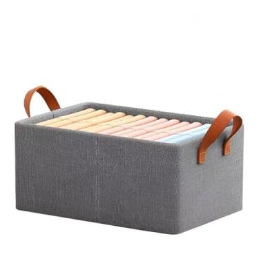 Imagem de Caixa Organizadora Retangular Cinza Nylon e Poliéster 47x28x20cm com Alças Dobrável Modelo SND-21