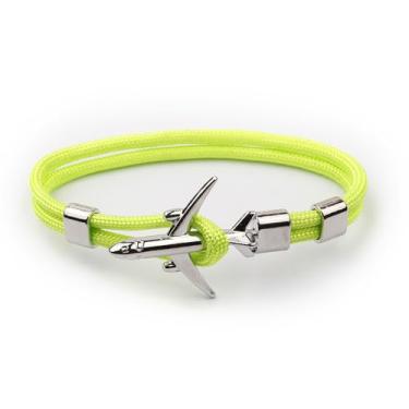 Imagem de HoHaNa Pulseiras de Âncora de Avião Masculino Pingente de Corrente de Corda Masculino Feminino Estilo Força Aérea Gancho Esportivo de Metal, Medium, Paracord, Sem Pedra Preciosa