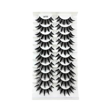 Imagem de Cílios Postiços Dramáticos Naturais 5D De Longa Duração 10 Pares Exten