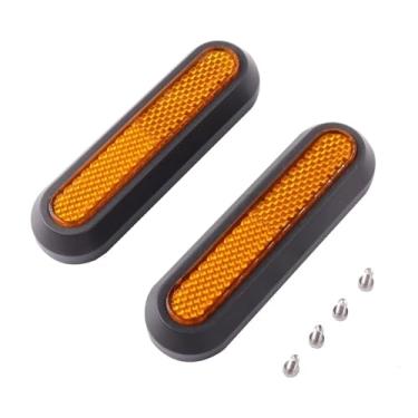 Imagem de KGRHJSA Capa protetora de roda compatível com Xiaomi 3 Pro 2 1s M365 Scooter Elétrico Peças Refletivas de Segurança da Roda Dianteira Traseira (Cor: 2 Peças)