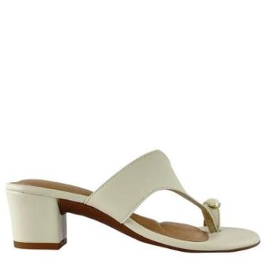 Imagem de Tamanco Beira Rio Feminino Salto Médio Branco 82461214-Feminino