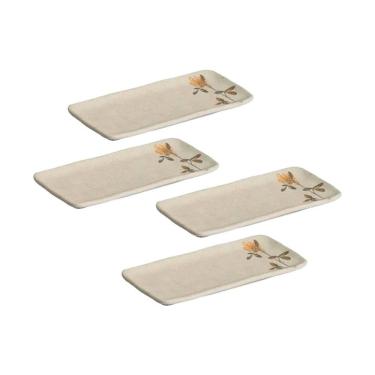 Imagem de Conjunto De Travessas Retangulares Pequenas Org Porto Brasil Cinza