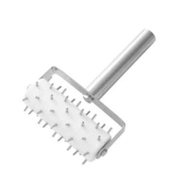 Imagem de Yoidesu Rolo de encaixe de massa de pizza de aço inoxidável, máquina de fazer furos de massa de pastelaria com pontas, ferramenta essencial de cozinha para biscoitos e tortas de pão caseiras