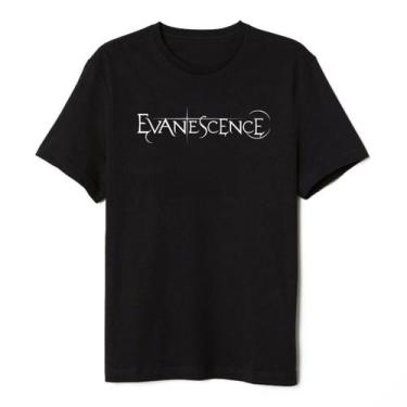 Imagem de Camiseta Evanescence Preta Básica Algodão Lançamento, Preto, GG
