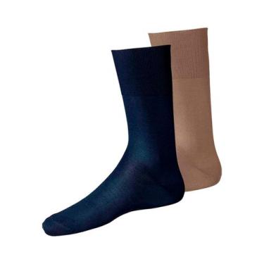 Imagem de Kit com 2 Pares de Meias Social Lupo 1100-011/049 Colorido, Bege, 37-4
