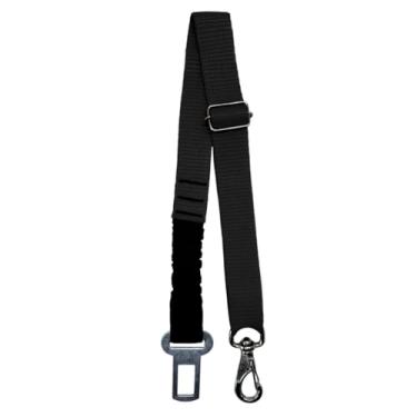 Imagem de Cinto de segurança pet para cães cachorro gato ajuste de tamanho amortecedor anti impacto(Preto)