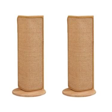 Imagem de SHENGOCASE Poste arranhador de sisal para gatos de 79,5 cm de altura, protetor de sofá de canto, montado no canto da parede (2 peças)