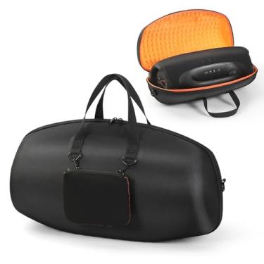 Imagem de SZZCNOX Estojo rígido de viagem para alto-falante JBL Boombox 4 portátil à prova d'água, caixa de armazenamento com alça de ombro compatível com alto-falante Bluetooth JBL Boombox 3/Boombox 2 (apenas