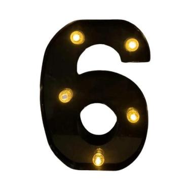 Imagem de Letras E Números De LED Preto Iluminados Para Decoração De Casa, Bar, 