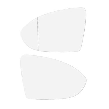 Imagem de Espelho lateral convexo aquecido para porta, vidro com placa Compatível com vw golf mk7. 5 2013 2014 2015 2016 2017 2018 retrovisor(2pcs Left Right)