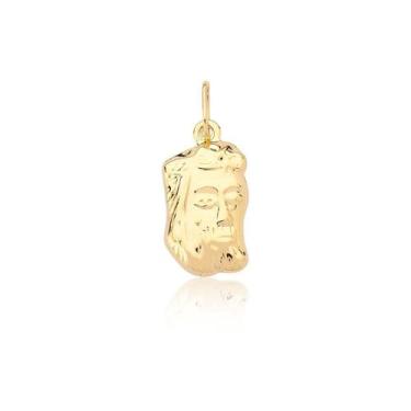Imagem de pingente face de Cristo cristão ouro 18k 250 - MAEHLER Arte Em Joias