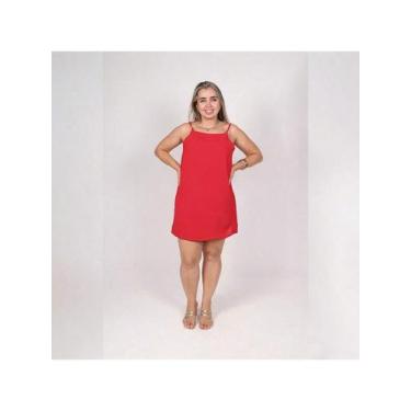 Imagem de Vestido crepe duna curto liso básico alçinha costas aberta - Reziê, Ve