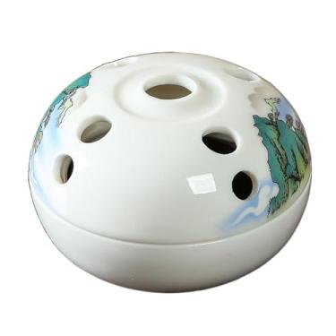 Imagem de Queimador de incenso retrô pintado à mão queimador de aromaterapia estilo chinês queimador de incenso doméstico cerimônia de chá bobina de incenso de sândalo queimador de incenso suporte para