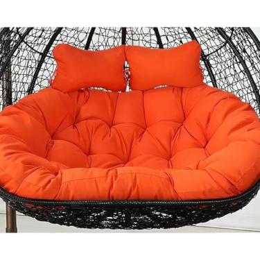 Imagem de Almofada de substituição para cadeira de balanço de rede para 2 pessoas, almofada impermeável para cadeira de balanço de dois lugares (apenas a almofada), (O, 150 * 110 cm/59 * 43 pol.)