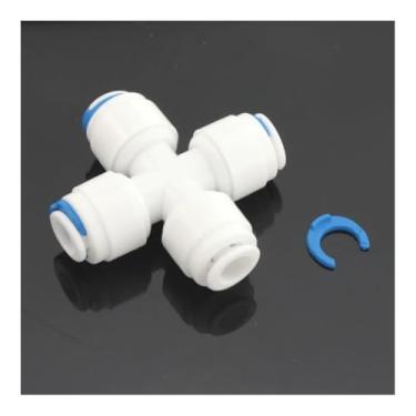 Imagem de Encaixe 1/10.2 cm 6,35 mm OD tubo cruz 4 vias POM conector de encaixe rápido para aquário RO filtro de água sistema de osmose reversa