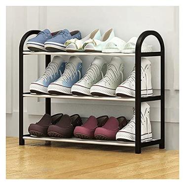 Imagem de Prateleira de sapato organizador de sapateira para armário de entrada, suporte de sapato resistente sem metal, prateleira de armazenamento de 3/4/5 camadas, organizador de armazenamento de sapatos