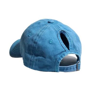 Imagem de Boné Vintage Feminino Lavado, Estilo Duckbill, Alta Para Coque, Versát