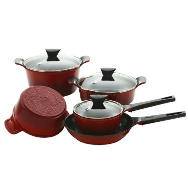 Imagem de Conjunto De Panelas Com Revestimento Cerâmico - Venn - Neoflam - Cor Vermelha - 5 Peças Vermelho