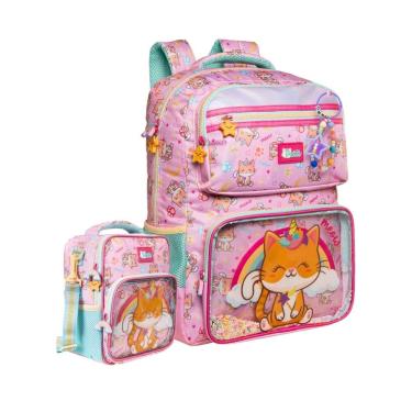 Imagem de Kit Gatinha Confetti Mochila De Costas + Lancheira Térmica