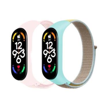 Imagem de Correias De Substituição De Nylon Ajustáveis para Xiaomi Mi Band 7 6 5
