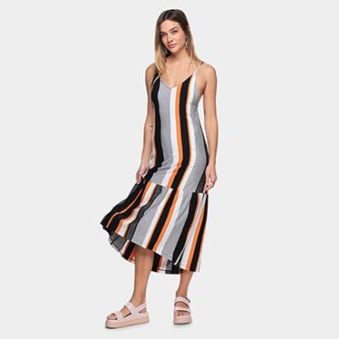 Imagem de Vestido Oh, Boy! Sino Midi Listrado-Feminino