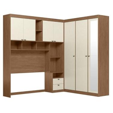 Imagem de Guarda Roupa Casal com 7 Portas e 4 Gavetas, Espelho Inclusivo - Santos Andirá