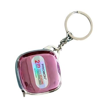 Imagem de Mini Fita Métrica Retrátil Portátil De 2m Em Aço Carbono Com Design De