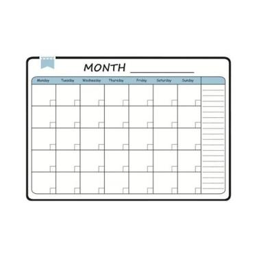 Imagem de Quadro Magnético A3 Para Planejamento Semanal E Mensal, Adesivo De Gel