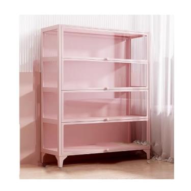 Imagem de Armário de exibição de vidro para colecionáveis - Design de chão com porta dobrável, ideal para sala de jogos, quarto, sala de estar ou escritório - solução de armazenamento elegante