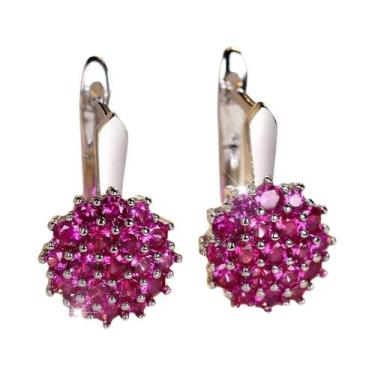 Imagem de Brincos De Argola Em Ouro Rosê E Prata Com Zircônia Em Formato De Gira