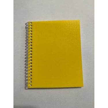 Imagem de Caderno A6 sem pauta 15x10,5 cm capa dura, caderneta compacta para anotações, bloco portátil alternativa ao caderno A5 e cadernos para uso diário e organização (A6 Amarelo)