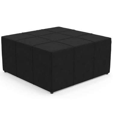 Imagem de Puff Quadrado Milano 90x90cm W01 Suede Preto