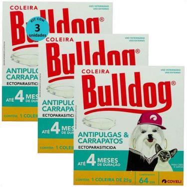 Imagem de Coleira antipulgas e carrapatos bulldog 4 com 64cm e 25g para cães e g