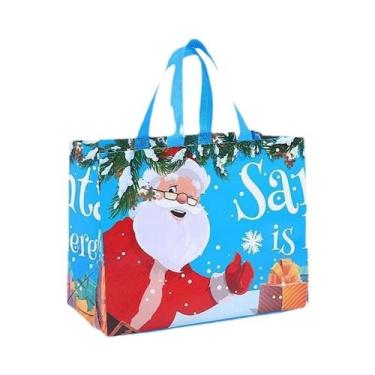 Imagem de Sacolas De Presente De Natal Para Crianças, Sacola Não Tecida Impermeá