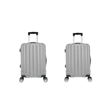 Imagem de Kit Mala de Viagem abs 2 peças Adventure e Action Fortt Cinza MAB01-CZ