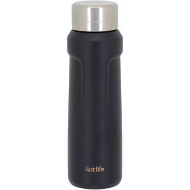 Imagem de Garrafa Térmica 23X7X7 cm 500ml Inox Preto Parede Dupla Just Life