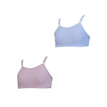 Imagem de Kit 2 Sutiã Infantil Menina Sem Bojo Com Regulagens Tamanho:GCor:Varia