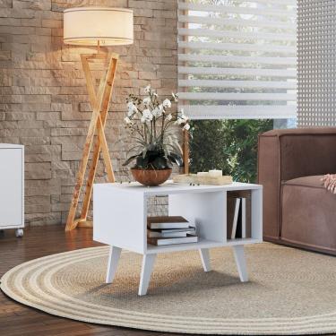 Imagem de Mesa de Centro para Sala de Jantar com Nichos Branco