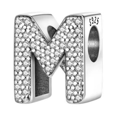 Imagem de Pulseira De Prata 925 Com Berloques De 26 Letras Clássicas Para Mulher