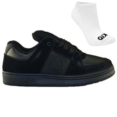 Imagem de Kit Tênis Qix 90s Original e Meia, 41, Preto, Masculino