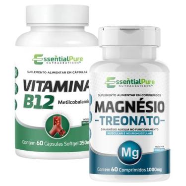 Imagem de Treonato Treonina + Vitamina B12 Metilcobalamina 120 Capsulas Natural 