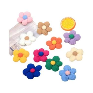 Imagem de Aplique Floral De Crochê 10 Peças Algodão Acessórios De Cabelo E Vestu