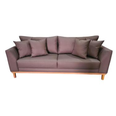 Imagem de Sofá Pierri Tecido Acquablock Impermeável Pé Base Madeira 210cm - 4R E