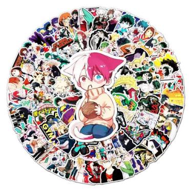 Imagem de Adesivos My Heros Academias Anime 106 unidades em PVC impermeável - yi